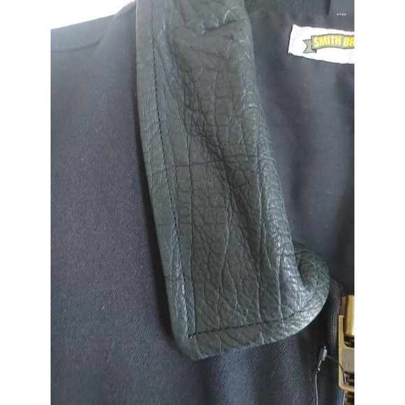 NWT Mens XXL Smith Bros Black Canvas W/Leather Concealed Carry Vest W/8 Pockets - Picture 7 of 11